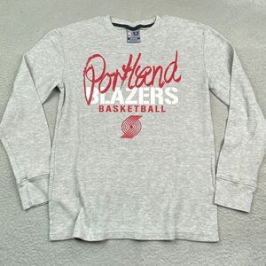 Portland Trailblazers Shirt Medium Men Gray Long Sleeve Net Dri‎ Thermal NBA